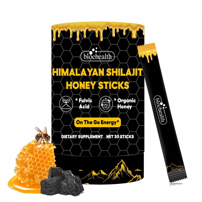 Besica Shilajit Honey Stick - Pure Himalayan Shilajit Resin and Organic Honey