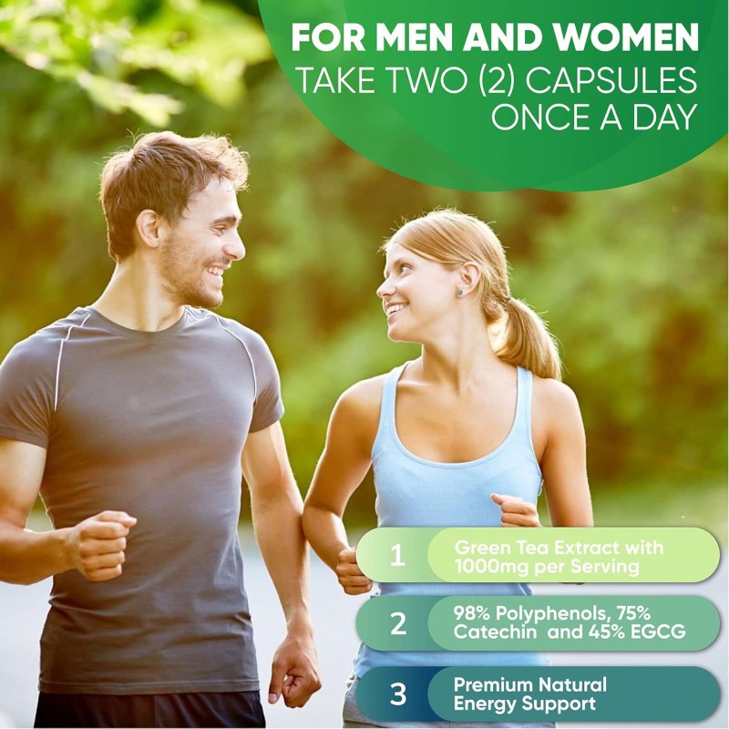 Besica Private Label Green Tea Extract Capsules - Mental Focus