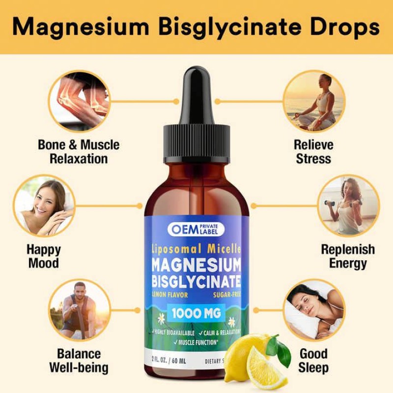 Besica Double Magnesium Glycinate Liquid - High Absorption Magnesium Complex Supplement