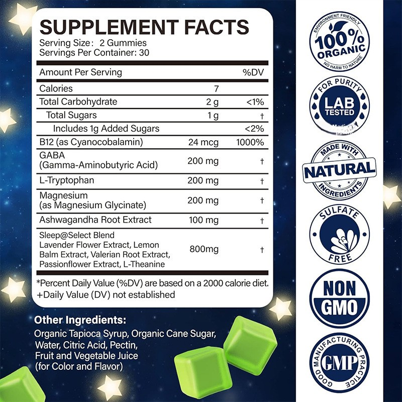 Wholesale OEM Customizable Melatonin Gummies Foreign Trade Production Sourcing