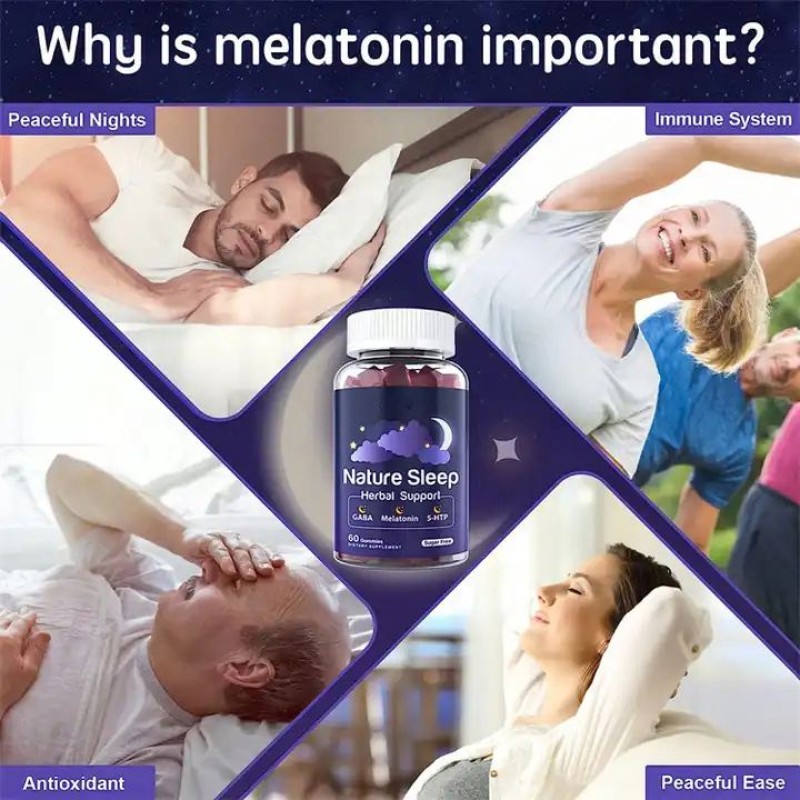 Private Label Dietary Supplement Premium Vegan Melatonin Gummies Relaxation and Sleep