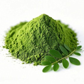 Besica Organic Moringa Powder Green Superfood Supplement with Vitamin A E K Iron Calcium Fiber