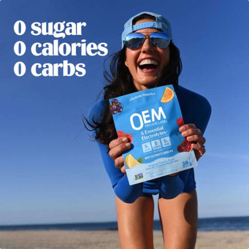 Besica OEM Magnesium Potassium Sugar-Free Hydration Drink Mix Electrolyte Powder Enhance Endurance Reduce Fatigue