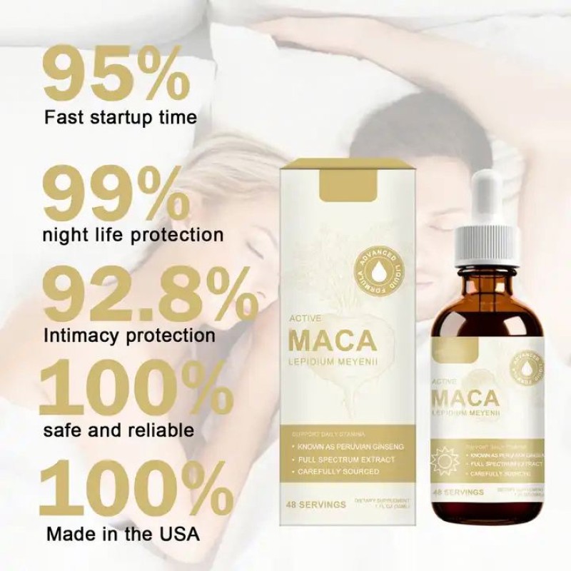 Besica OEM Private Label Organic Herbal Supplement Maca Root Liquid Drops Maximum Strength Energy Boost Drops Maca Root Drops