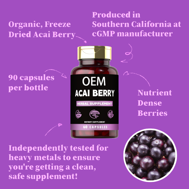 OEM/ODM Potent Acai Supplement | Herbal Dietary Boost | Natural Health & Vitality Support