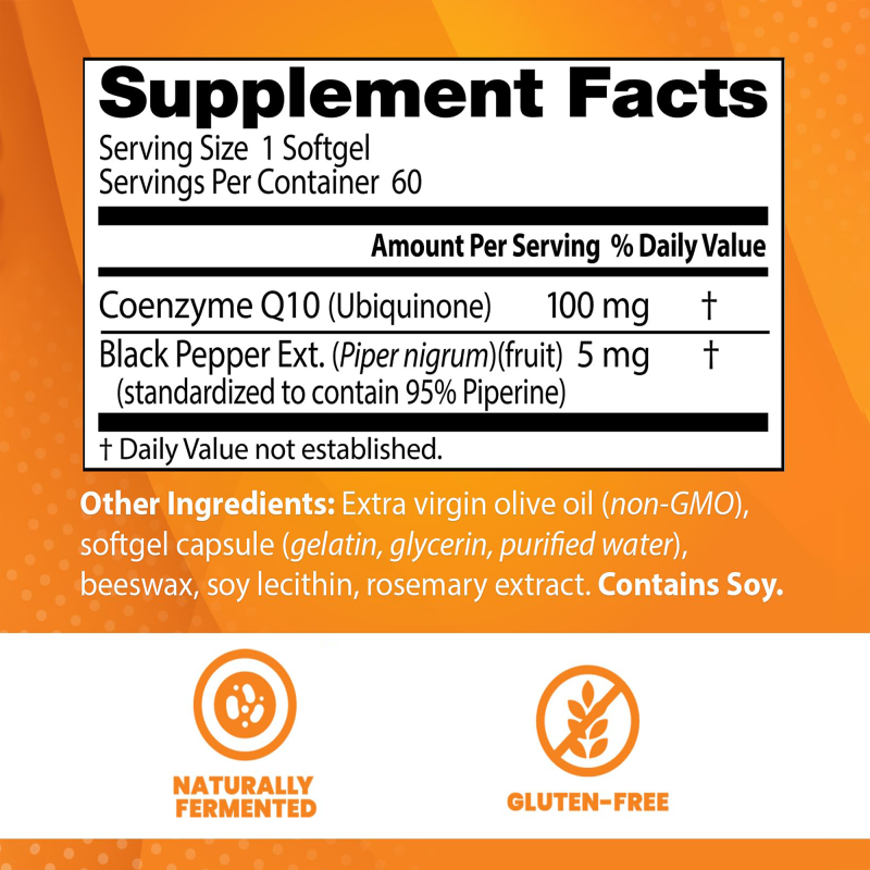 OEM/ODM High Potency CoQ10 Softgels | Energy & Heart Health Support | Premium Dietary Supplement