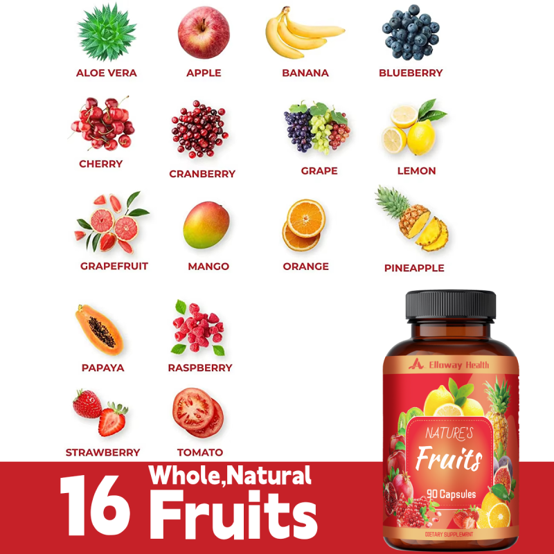 Pure Vitamin Fruit Powder Capsules for Overall Health Dietary Fiber Supplement