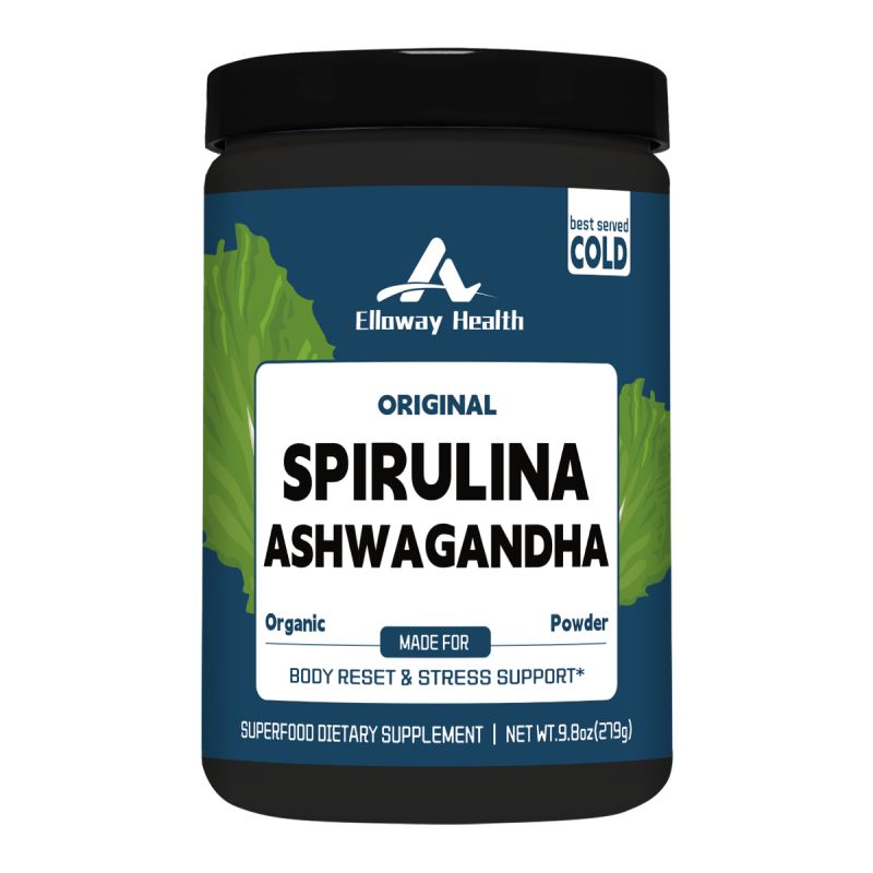 Premium Ashwagandha & Spirulina Powder Dietary Supplement Bucket - For Nutrition & Wellness Potion