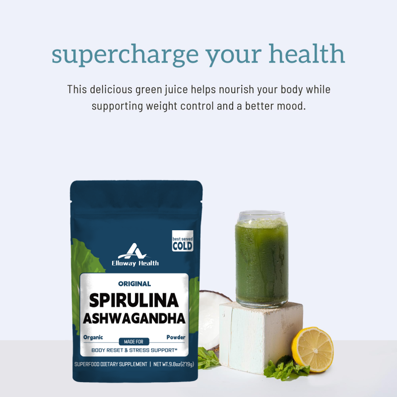 Premium Ashwagandha & Spirulina Nutritional Supplement Powder