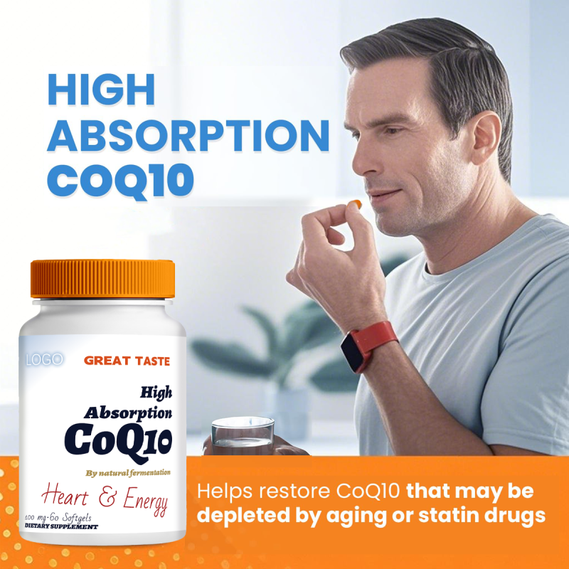 OEM/ODM High Potency CoQ10 Softgels | Energy & Heart Health Support | Premium Dietary Supplement