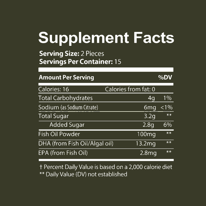 OEM/ODM Wholesale Custom Non-GMO Fish Oil Gummies with EPA DHA Omega-3 Dietary Supplement