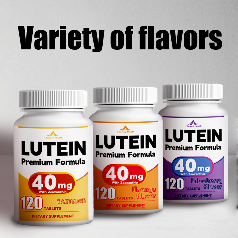 Improved Lutein Extract Zeaxanthin Chewable Tablets Candy with Vitamin C Orange Flavor