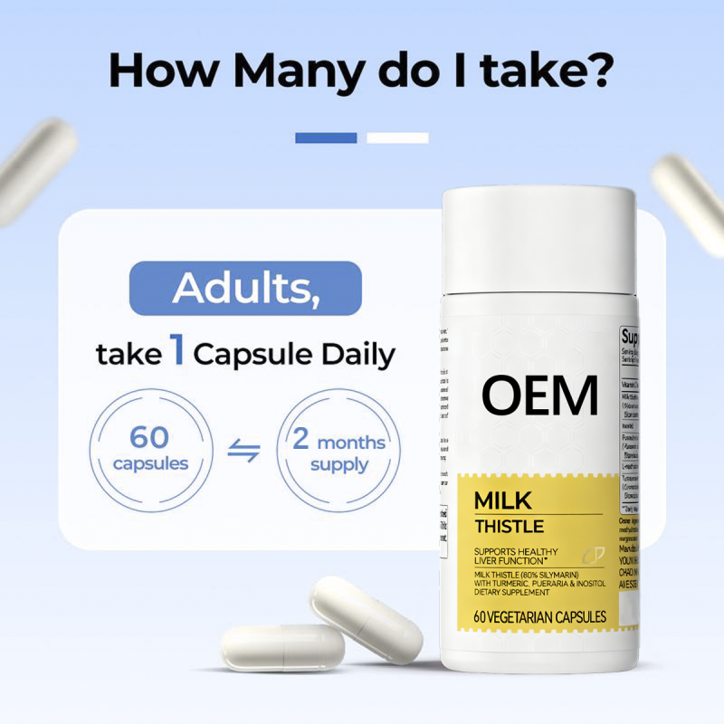OEM/ODM Milk Thistle Liver Detox Slimming Capsules | TikTok Best Seller Herbal Supplement | Bulk Wholesale