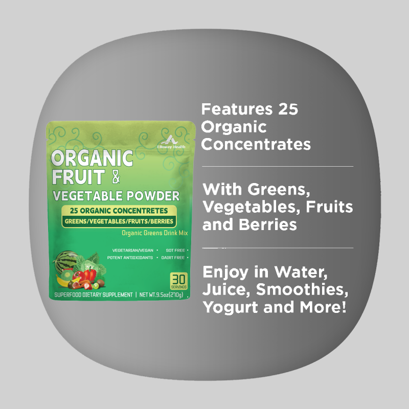 OEM/ODM Organic Fruit and Vegetable Blend Powder | Daily Nutrition Boost | Adult Daily Supplement Pouch