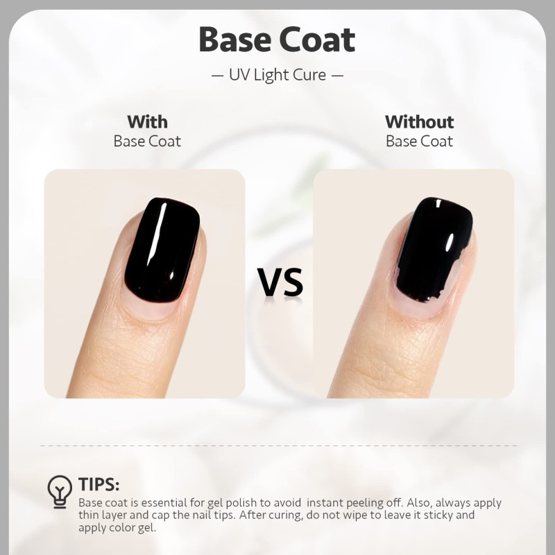 Gel Nail Polish Set Factory - Private Label Sheer Nude Base Top Coat