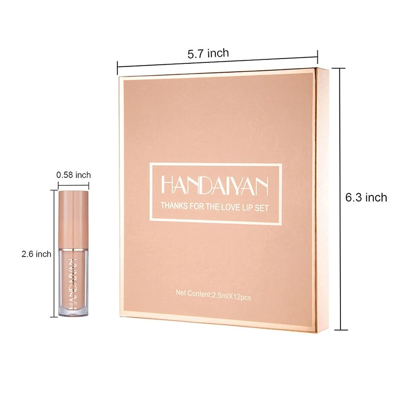 Lip Gloss Set Supplier - Factory Wholesale 12Pcs Velvet Matte