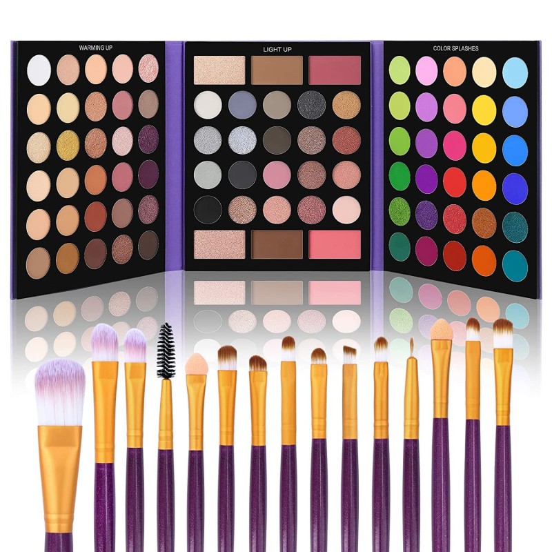 Eyeshadow Palette Manufacturer - Wholesale 86 Color With 15 Brushes