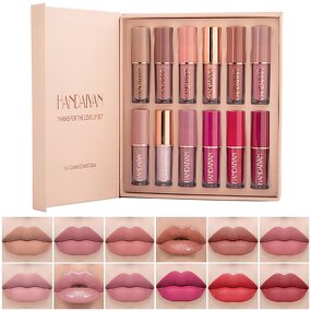 Lip Gloss Set Supplier - Factory Wholesale 12Pcs Velvet Matte