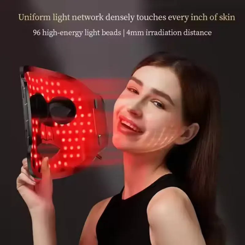 Hot Selling Black Red Light Therapy Mask LED Facial Mask Custom Red Light Device Face Mask