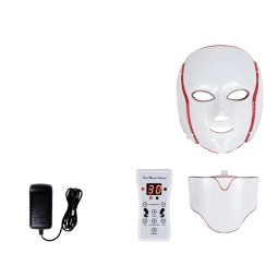 Hot Selling Custom Logo 7-in-1 LED Photon Facial Therapy Mask Cordless & AU Plug ABS Standing Beauty Mask for Face Dropshipping