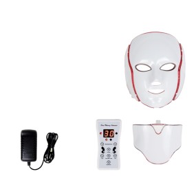 Hot Selling Custom Logo 7-in-1 LED Photon Facial Therapy Mask Cordless & AU Plug ABS Standing Beauty Mask for Face Dropshipping