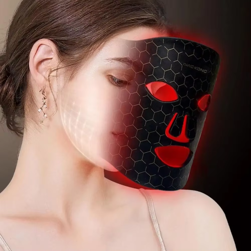 Hot Selling Black Red Light Therapy Mask LED Facial Mask Custom Red Light Device Face Mask