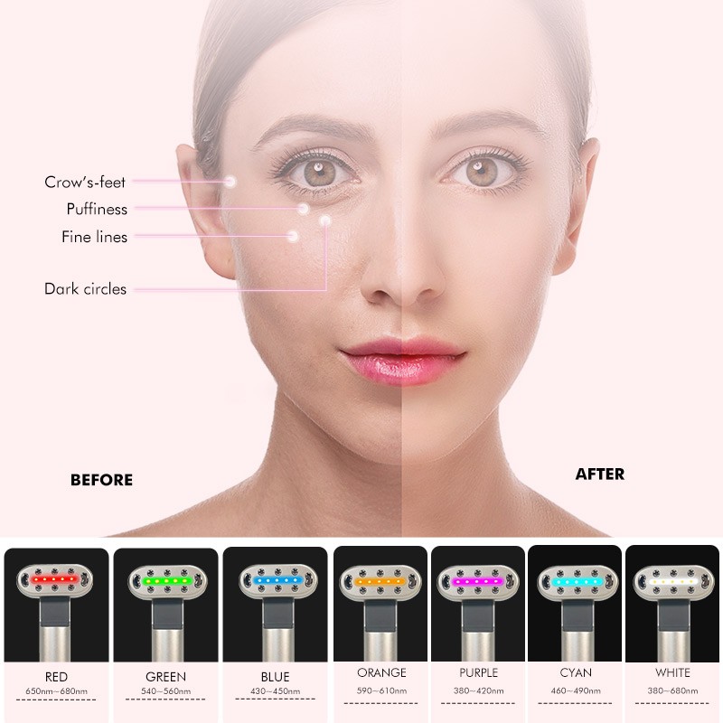 M5 Eye Massager EMS Eye Device with Red/Green/Orange Light Therapy, 3 EMS & Vibration Levels for Eye Care & Wrinkle Reduction