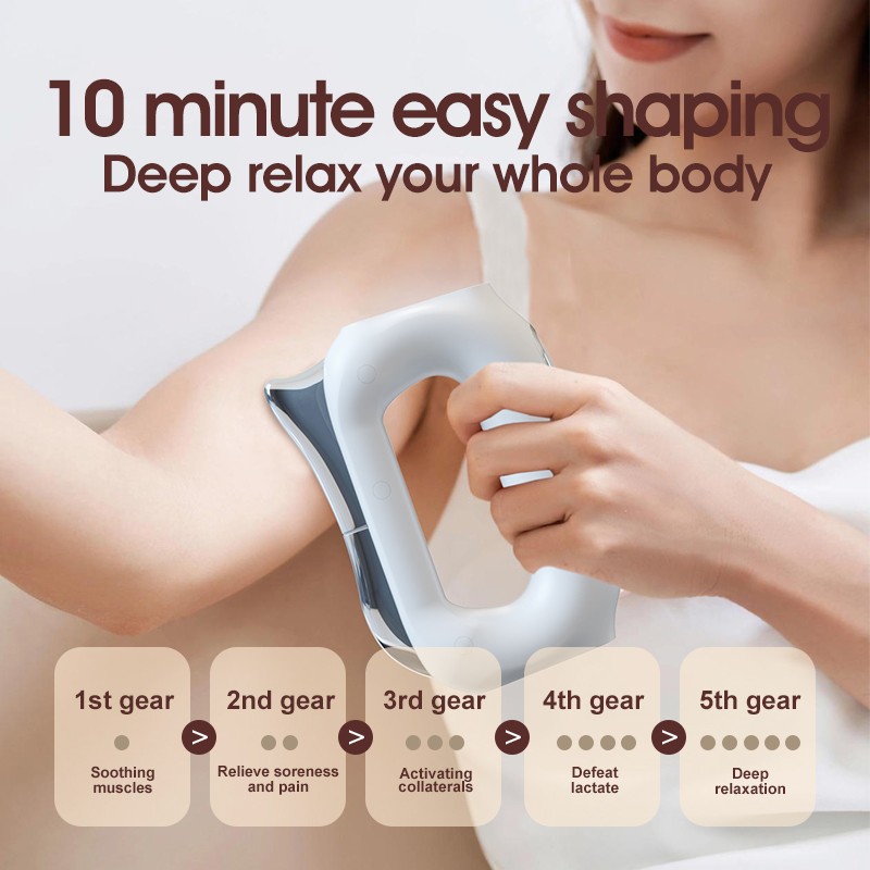 Deep Tissue Release Electric Gua Sha Electric Massage Scraper Manual Heating Facial Massager for Body Physical Therapy Tool