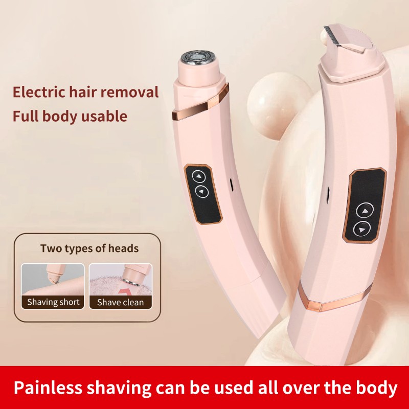 OEM ODM 2-in-1 Double Head Women's Electric Shaver Factory Price Facial Eyebrow Trimmer and Body Hair Trimmer for Household Use