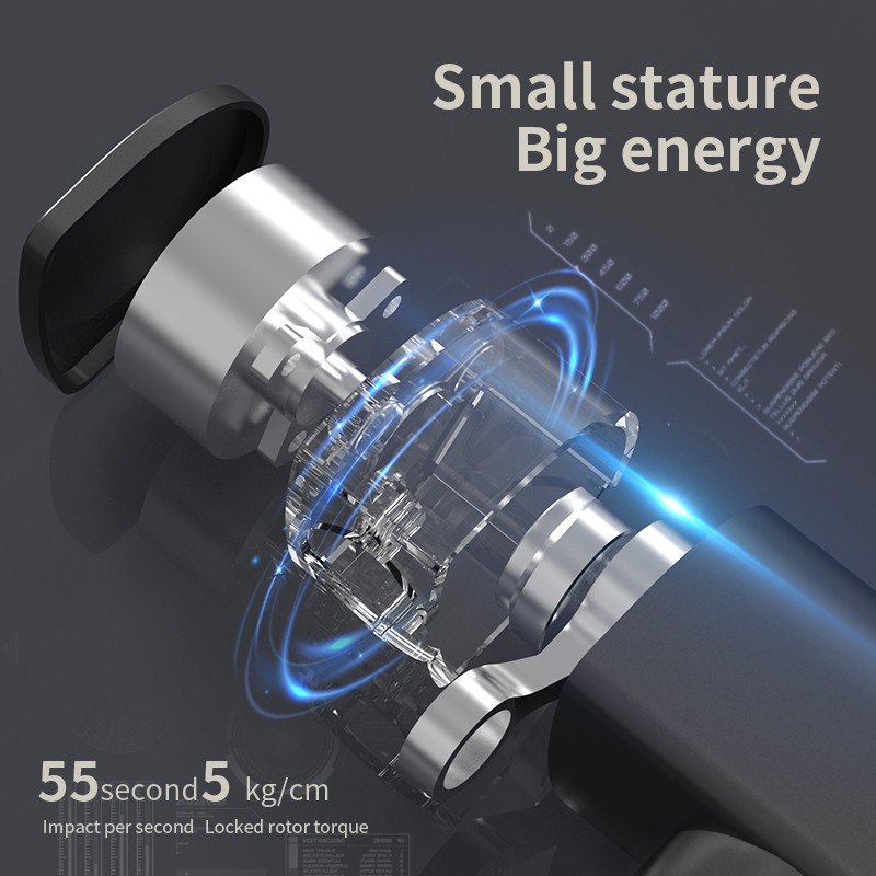 BX-770 Mini Massage Gun 3200RPM 30W 6-Speed Brushless Muscle Percussion Massager USB Rechargeable for Home Fitness Recovery