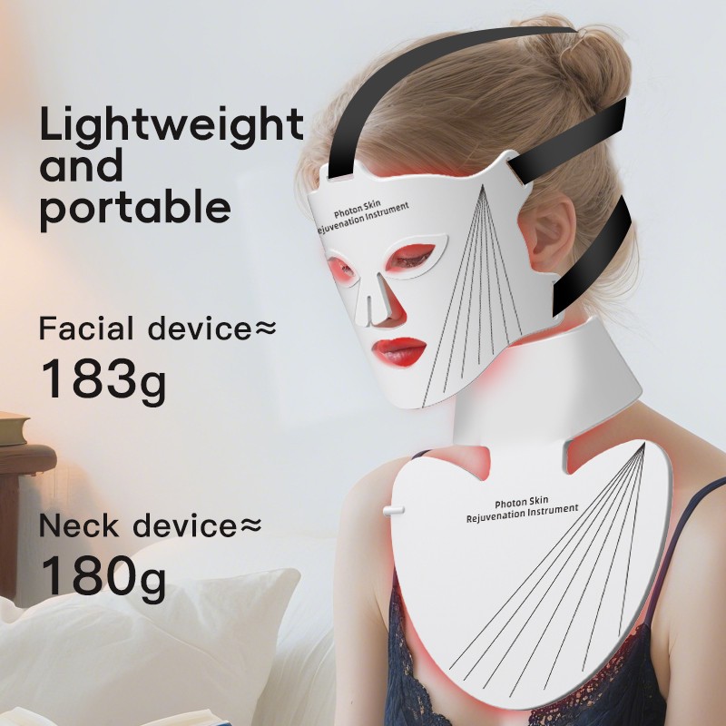 OEM 7-Color Infrared LED Facial Mask Private Label Home Beauty Device with USB Plug Hand-Held Face Light Mask