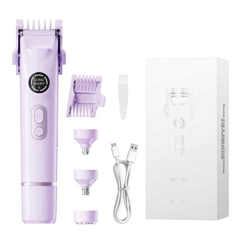 2025 4 in 1 Portable Waterproof Rechargeable Electric Hair Trimmer Painless Mini Shaver for Ladies Epilator