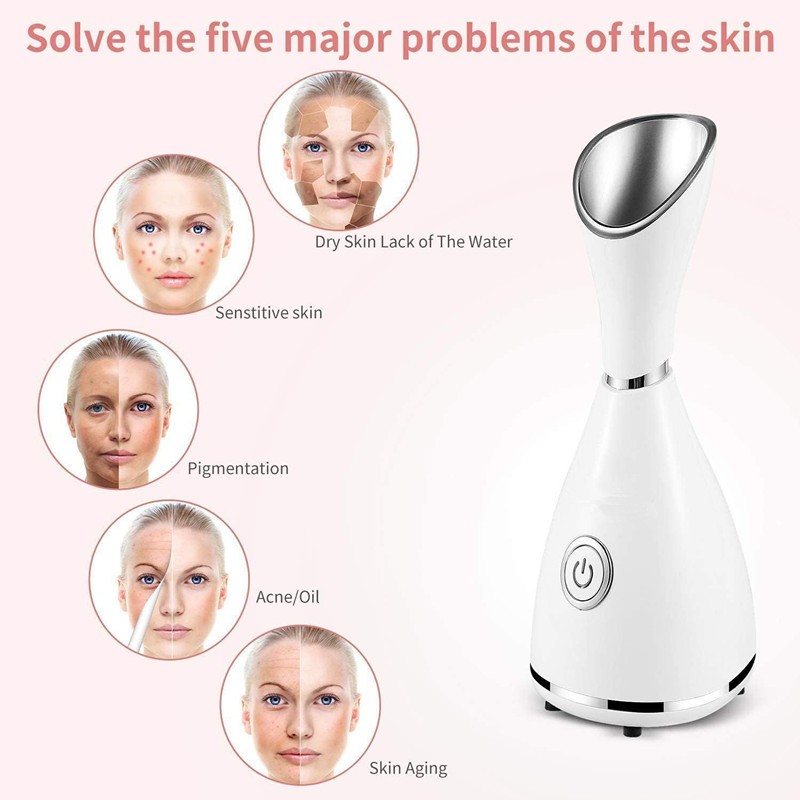 USB Electric Face Humidifier with Nano Technology Beauty Personal Care Moisturizer Facial Steamer for Hotel Use US Plug
