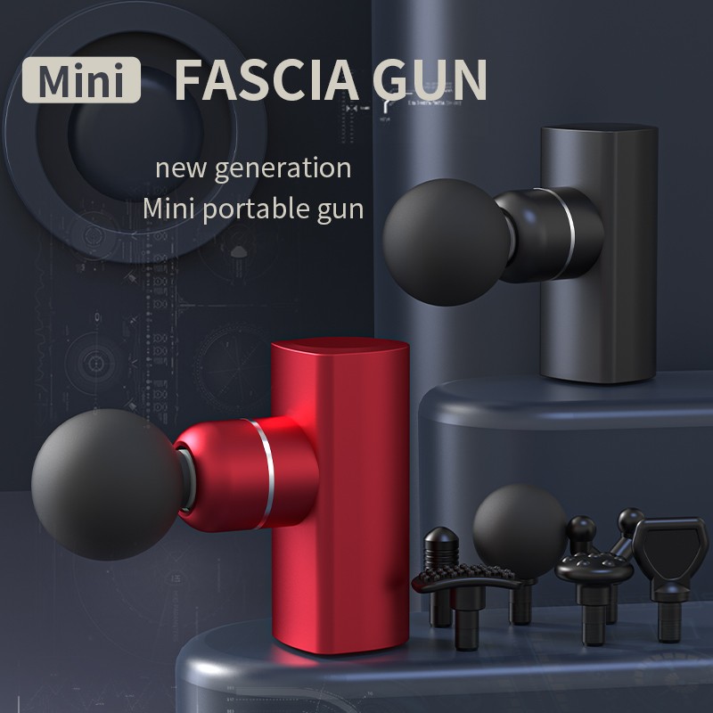 BX-770 Mini Massage Gun 3200RPM 30W 6-Speed Brushless Muscle Percussion Massager USB Rechargeable for Home Fitness Recovery