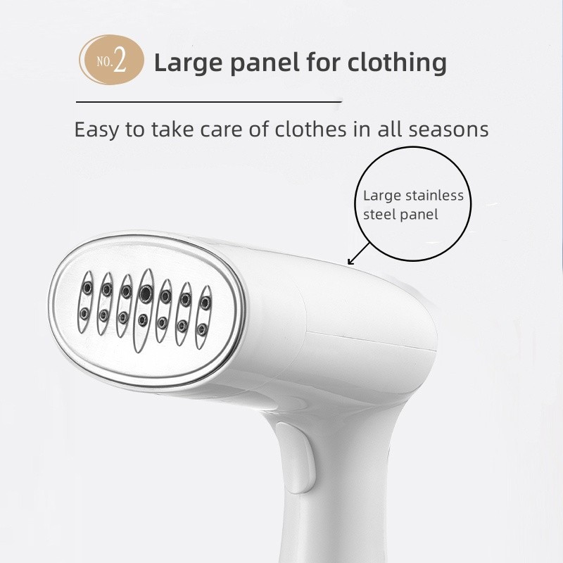 Portable Home and Hotel Clothes Steamer Handheld Dry Garment Steamer with Fast Heat-Up and Large Water Tank Plastic Material