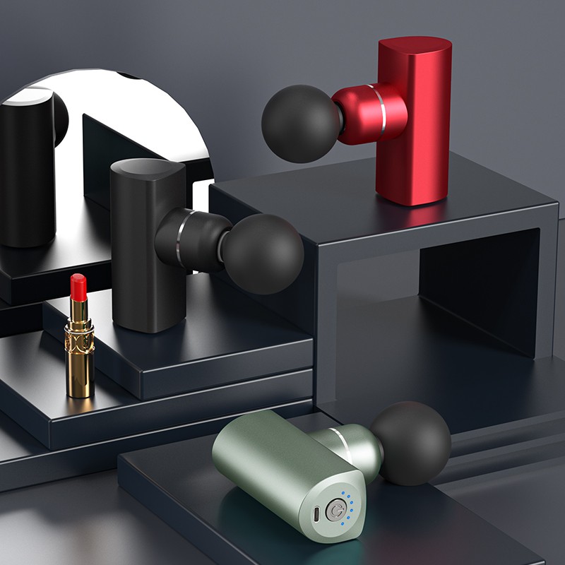 OEM Logo Mini Portable Massage Gun Quiet Percussion Small Travel Brushless Motor Muscle Percussion Massager Back Pain Relief