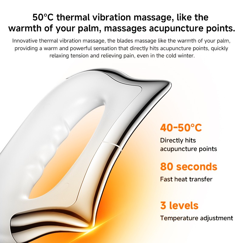 BN-M8 Electric Massage Blade Heating, EMS Vibration, Muscle Relaxation, Scraper Tool for Body Pain Relief Heated Muscle Scraper