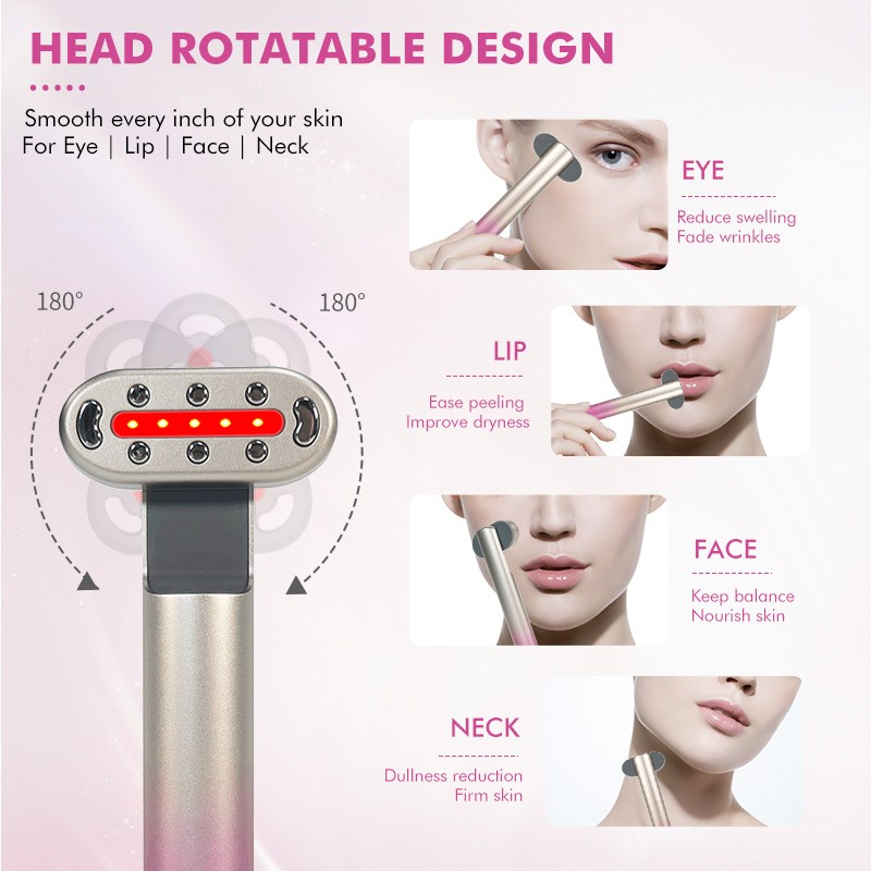 M5 Eye Massager EMS Eye Device with Red/Green/Orange Light Therapy, 3 EMS & Vibration Levels for Eye Care & Wrinkle Reduction
