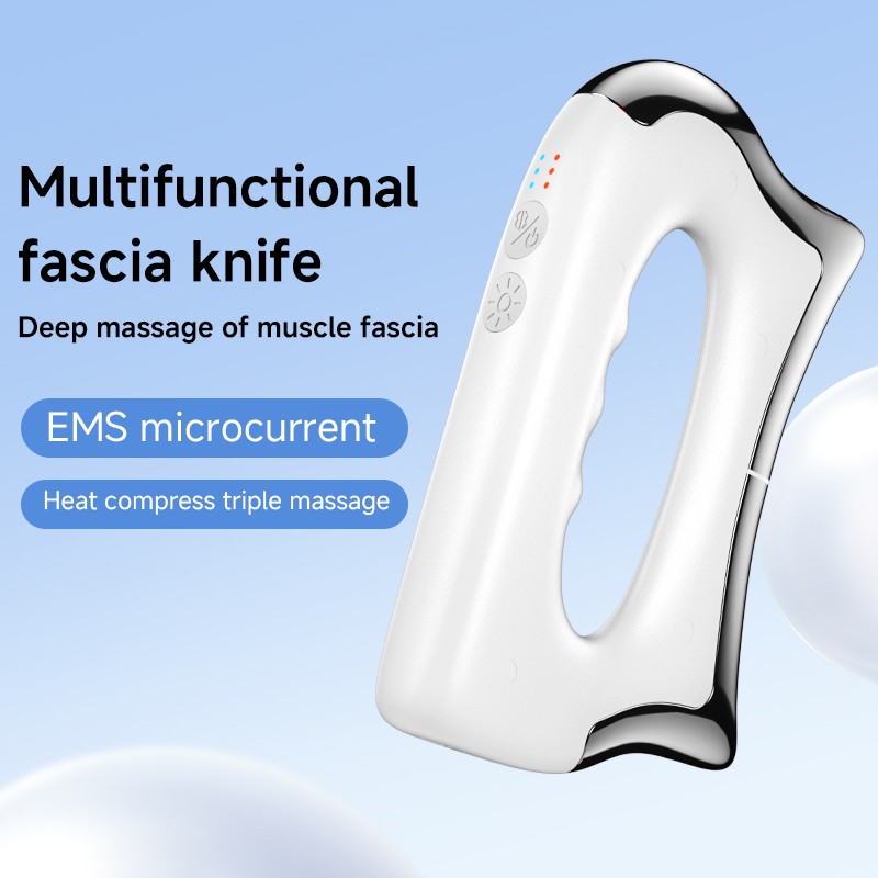 BN-M8 Electric Massage Blade Heating, EMS Vibration, Muscle Relaxation, Scraper Tool for Body Pain Relief Heated Muscle Scraper