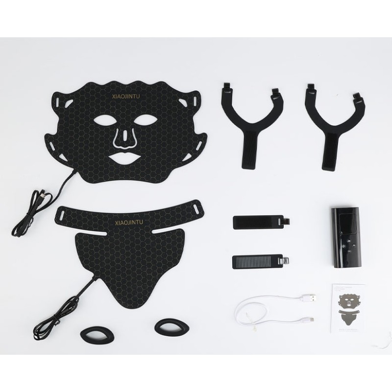 USB Plug Hand-Held Silicone LED Face and Neck Skin Rejuvenation Mask with Red Light Phototherapy