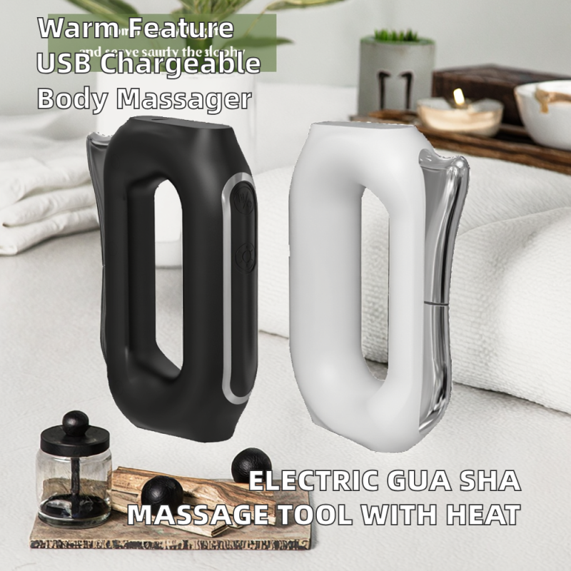 Deep Tissue Release Electric Gua Sha Electric Massage Scraper Manual Heating Facial Massager for Body Physical Therapy Tool