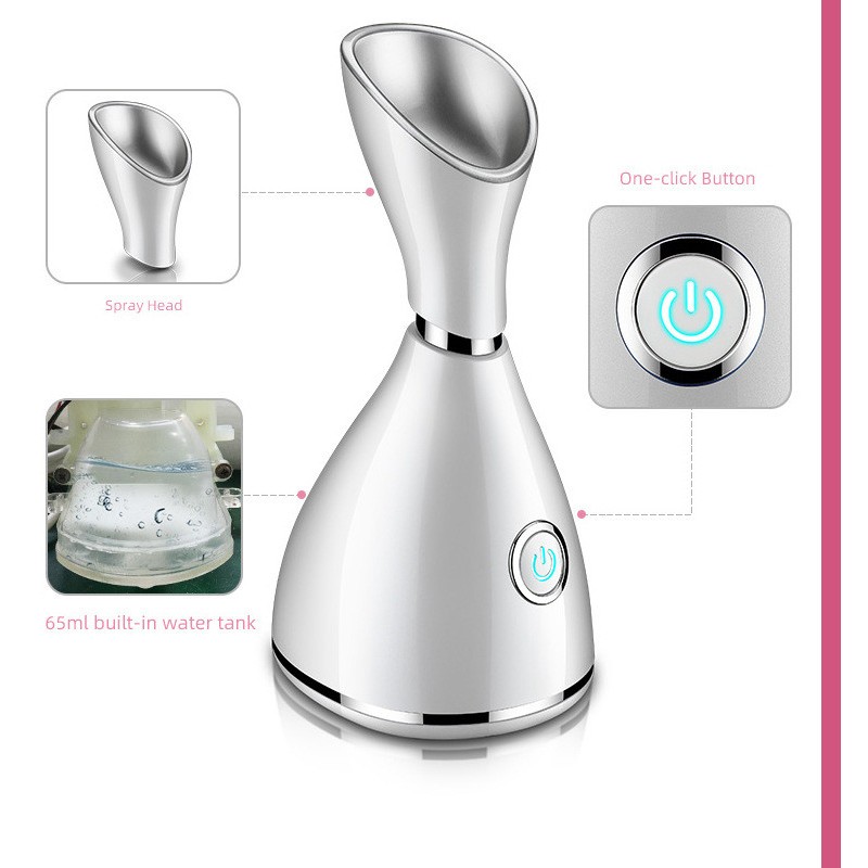 USB Electric Face Humidifier with Nano Technology Beauty Personal Care Moisturizer Facial Steamer for Hotel Use US Plug