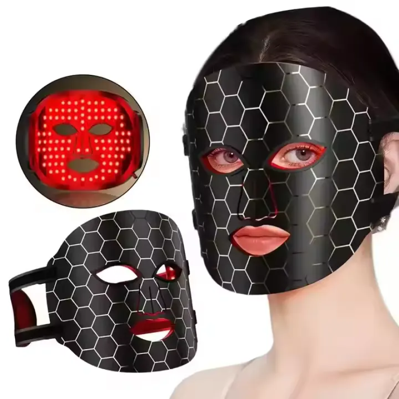 Hot Selling Black Red Light Therapy Mask LED Facial Mask Custom Red Light Device Face Mask