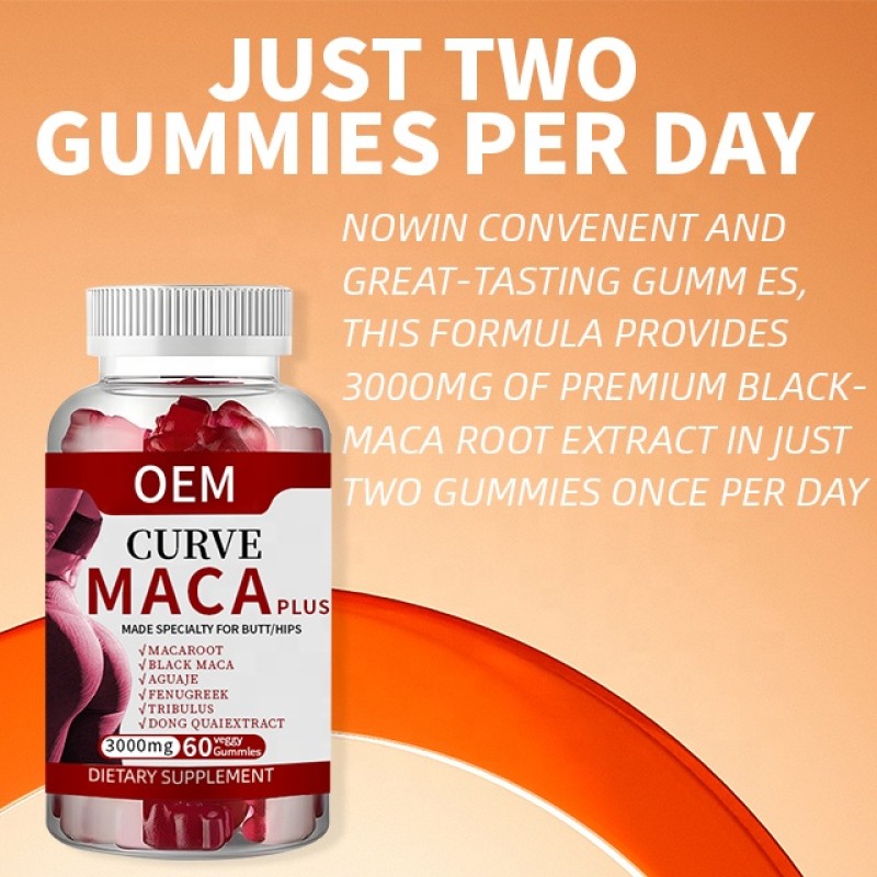 Maca Gummies Supplier - Custom Vitamin BBL Butt Hips Candy