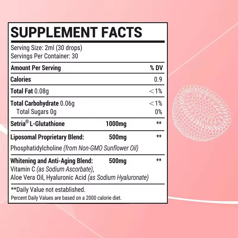 Liposomal Glutathione Drops Factory - OEM/ODM Vitamin C Antioxidant