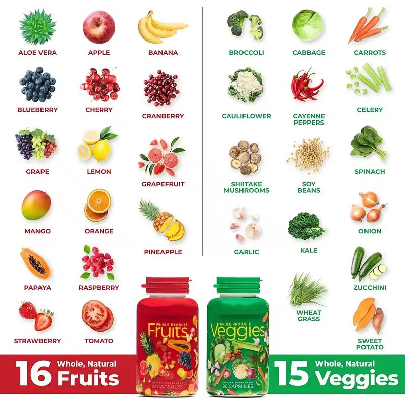 Fruits Veggies Capsules Manufacturer - OEM Private Label Women Men Kids