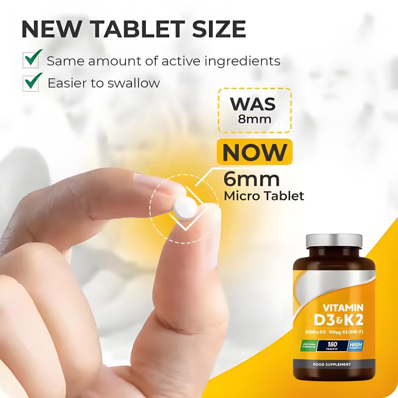 Vitamin D3 K2 Tablets Supplier - High Strength Improve Immunity Bone