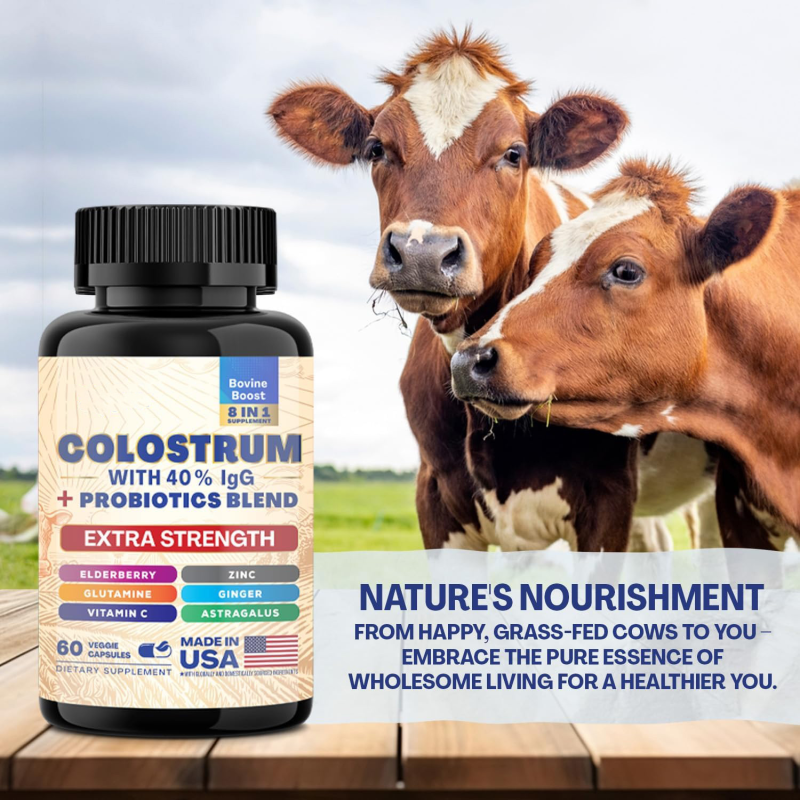 Bovine Colostrum Capsules Manufacturer - Private Label 40% IgG Grass Fed