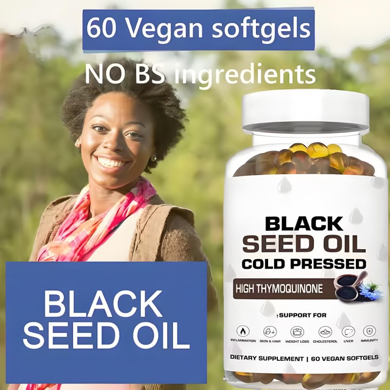 Black Seed Oil Softgels Factory - Vegan Dietary Supplement Heart Health