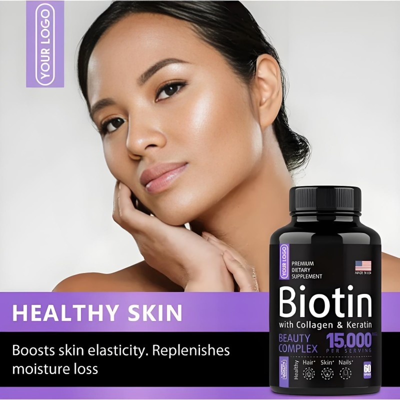 Biotin Vitamins Capsules Supplier - Fast Absorption Hair Nail Skin Care